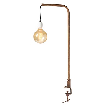 LAMPA BIURKOWA TUBEN PRZYKRĘCANA DO BLATU MIEDŹ